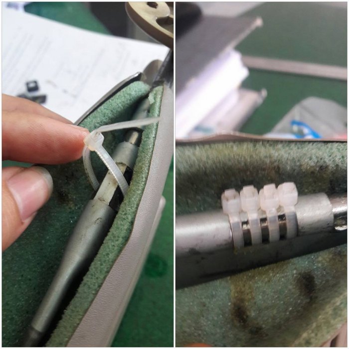 ใช้สายCable Tie รัดแทน
จัดไป 4 สายเลยจะได้แน่นๆ ใช้สายCable Tie รัดแทน
จัดไป 4 สายเลยจะได้แน่นๆ