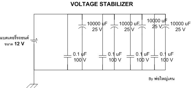 อะเพื่ออยากทำ วงจร Voltage Stabilizer

แต่ถ้าอยากให้มี led ก็ต่อขนาน วงจรไปเลย แต่อย่าลือ ต่อ R 200-500 โอม ไม่งันหลอดขาด

จะเพิ่ม ฟิว ก็ต่อที่ไฟ+ ก่อนเข้าวงจร