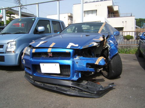 มาดู R34R พัง แล้วยุ่นเค้าซ่อมกันเนียนๆ