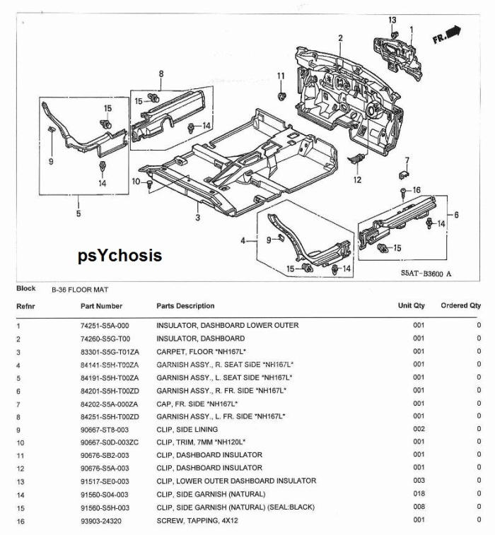 สำหรับคนอยากดำ กระทู้รวม Part No. ภายในดำ พร้อมราคา ครับ