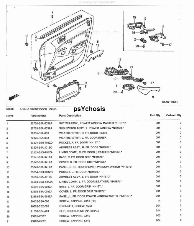 สำหรับคนอยากดำ กระทู้รวม Part No. ภายในดำ พร้อมราคา ครับ