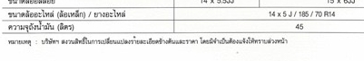 ถังบรรจุน้ำมันเชื้อเพลิง ES เต็มถังได้กี่ลิตร