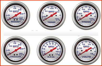 เช่นในรูปตัวล่างขวาเป็น Volt Gauge แบบเข็มครับ