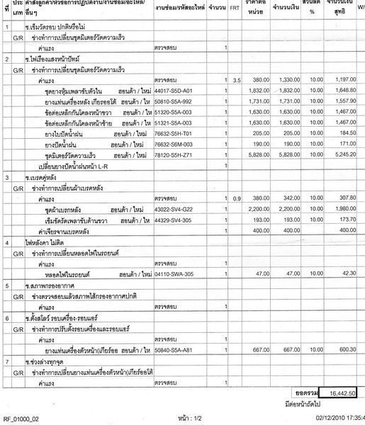 เข้าศูนย์เมื่อวันที่ 3/12/53