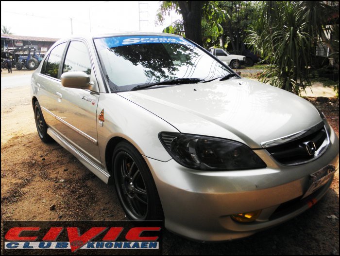 DIY WRAP> CIVIC ES Khon Kaen..เหลืองด้าน  spoon  vl.2 ทำเองครับ...รับ WRAP หน้า 6 แบบเต