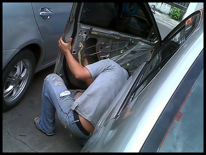 ทำเบ้าใหม่ประตูซ้าย แกะเรียบ