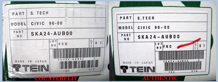 Point 2: Outer Box - Product Label
- ของปลอมตัวหนังสือตรงยี่ห้อ จะไม่อยู่ชิดกรอบด้านล่าง
- ของปลอมตัวหนังสือจะเป็นตัวบางๆไม่หนาเหมือนของจริง 

* Fake label is bigger than the frame printed on the box thus is going over the line.
* Fonts used on the label 