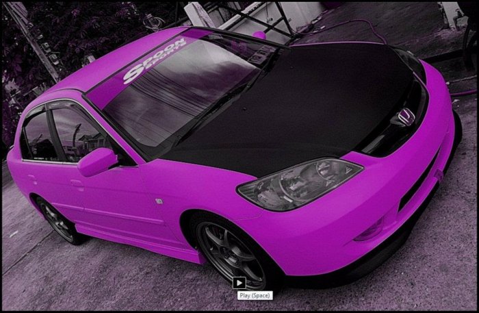DIY WRAP> CIVIC ES Khon Kaen..เหลืองด้าน  spoon  vl.2 ทำเองครับ...รับ WRAP หน้า 6 แบบเต