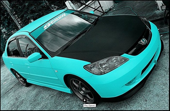 DIY WRAP> CIVIC ES Khon Kaen..เหลืองด้าน  spoon  vl.2 ทำเองครับ...รับ WRAP หน้า 6 แบบเต