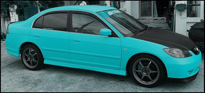 DIY WRAP> CIVIC ES Khon Kaen..เหลืองด้าน  spoon  vl.2 ทำเองครับ...รับ WRAP หน้า 6 แบบเต