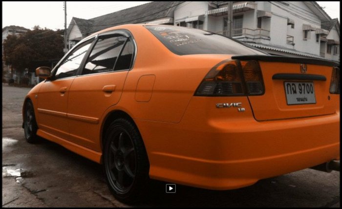 DIY WRAP> CIVIC ES Khon Kaen..เหลืองด้าน  spoon  vl.2 ทำเองครับ...รับ WRAP หน้า 6 แบบเต