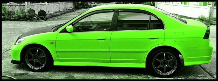 DIY WRAP> CIVIC ES Khon Kaen..เหลืองด้าน  spoon  vl.2 ทำเองครับ...รับ WRAP หน้า 6 แบบเต