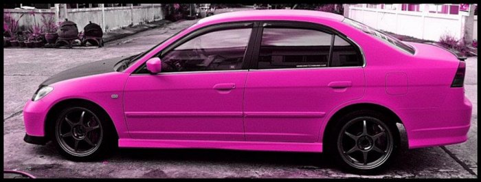 DIY WRAP> CIVIC ES Khon Kaen..เหลืองด้าน  spoon  vl.2 ทำเองครับ...รับ WRAP หน้า 6 แบบเต