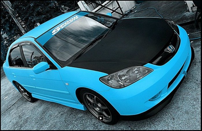 DIY WRAP> CIVIC ES Khon Kaen..เหลืองด้าน  spoon  vl.2 ทำเองครับ...รับ WRAP หน้า 6 แบบเต