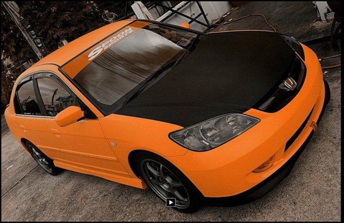 DIY WRAP> CIVIC ES Khon Kaen..เหลืองด้าน  spoon  vl.2 ทำเองครับ...รับ WRAP หน้า 6 แบบเต