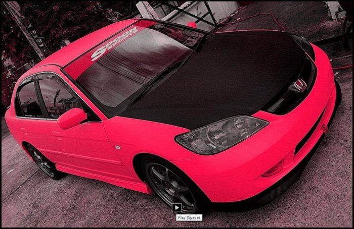DIY WRAP> CIVIC ES Khon Kaen..เหลืองด้าน  spoon  vl.2 ทำเองครับ...รับ WRAP หน้า 6 แบบเต