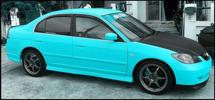DIY WRAP> CIVIC ES Khon Kaen..เหลืองด้าน  spoon  vl.2 ทำเองครับ...รับ WRAP หน้า 6 แบบเต