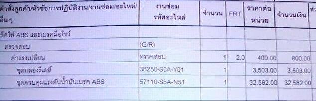 ศูนย์ฮอนด้าสุวรรณภูมิเก็บค่าล้างลิ้นปีกผีเสื้อ แต่ไม่ได้ล้าง!!