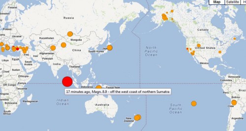 แผ่นดินไหว 8.9 ริกเตอร์ เหนือเกาะสุมาตตาร เตือนภัยซึนามิภาคใต้