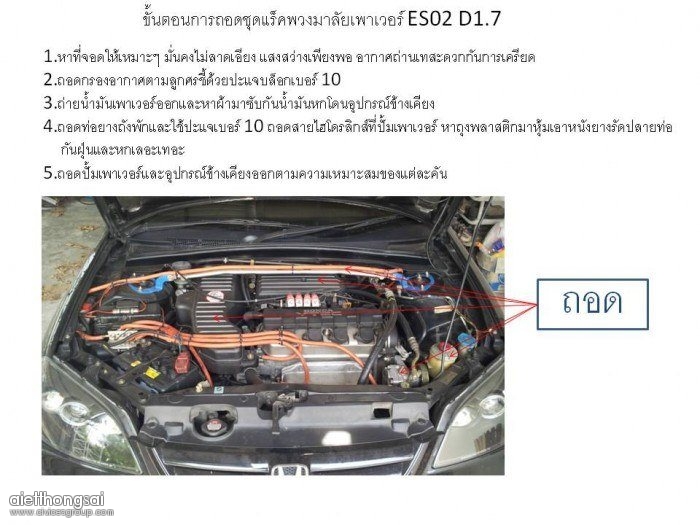 DIY การเปลี่ยนเป็นแร็คไฟฟา civic02 D1.7