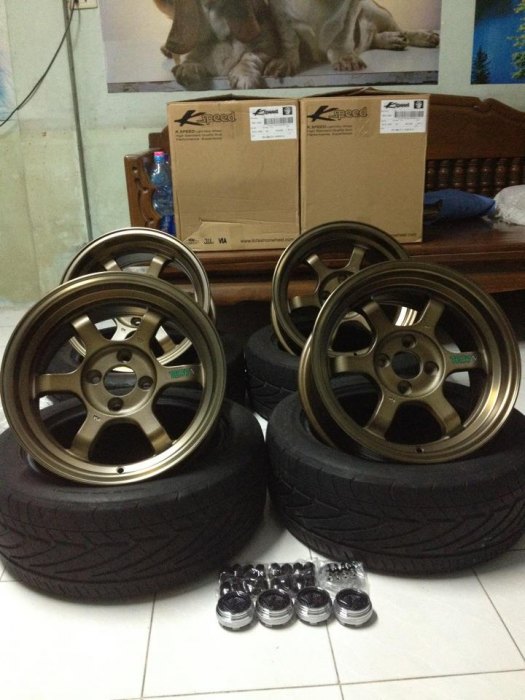TE37V 15/8 +25  + ยาง Nitto Neogen 195/55/15
Hublink,Nut Spoon,Jub Stainless steel