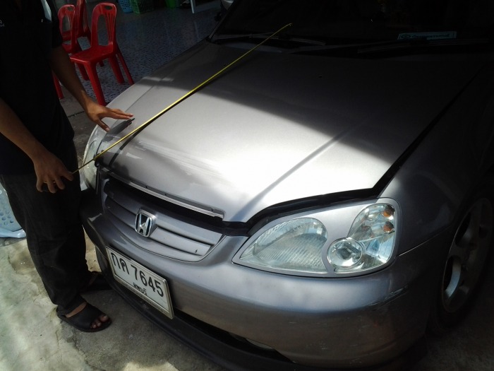 ขั้นแรกวัดฝากระโปรงก่อน 