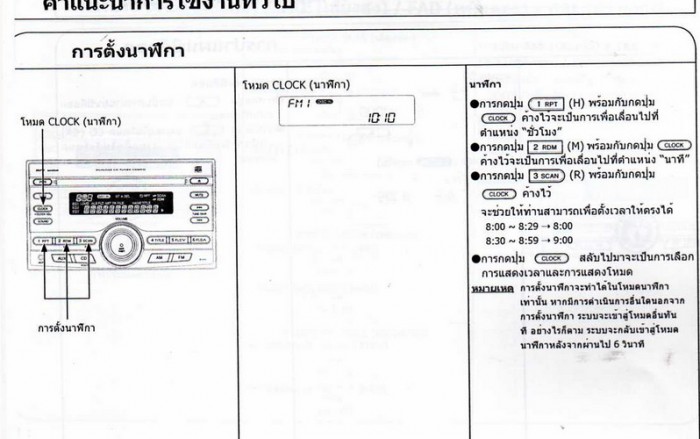 คู่มือการตั้งนาฬิกา