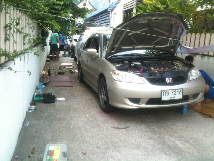 DIY-555 ทำสีปั๊มเบรค หลายสี ฉบับบ้านๆๆ