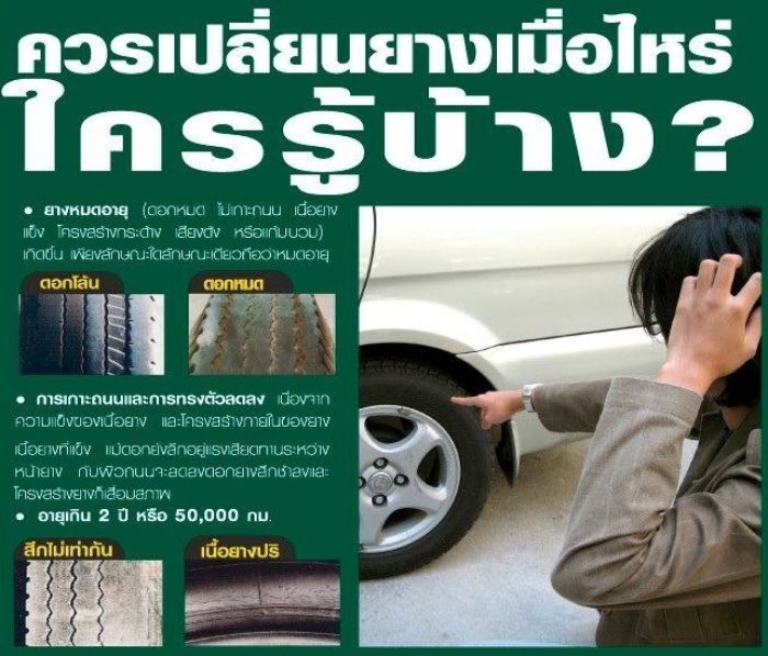 ควรเปลี่ยนยางเมื่อไหร่มาดูกัน
