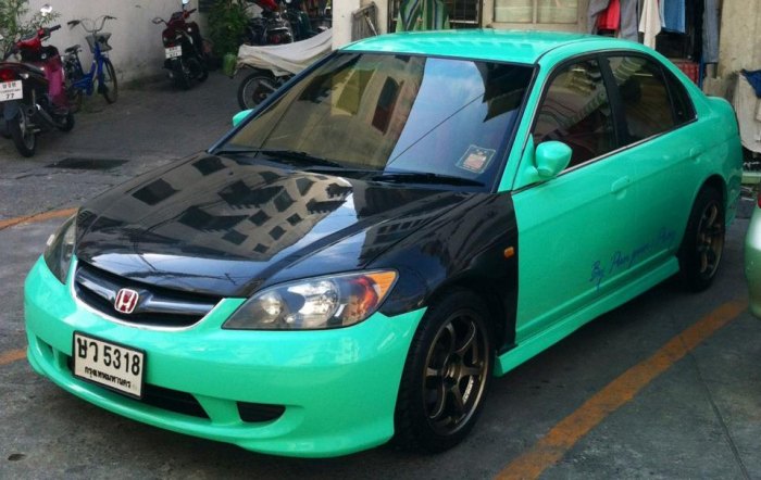 ขาย civic dimention 04 สีเขียวครับ ของแต่งนิดหน่อย