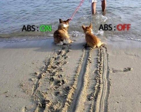 มีภาพให้ดูเปรียบเทียบ ระหว่างมีกับไม่มี ระบบ abs