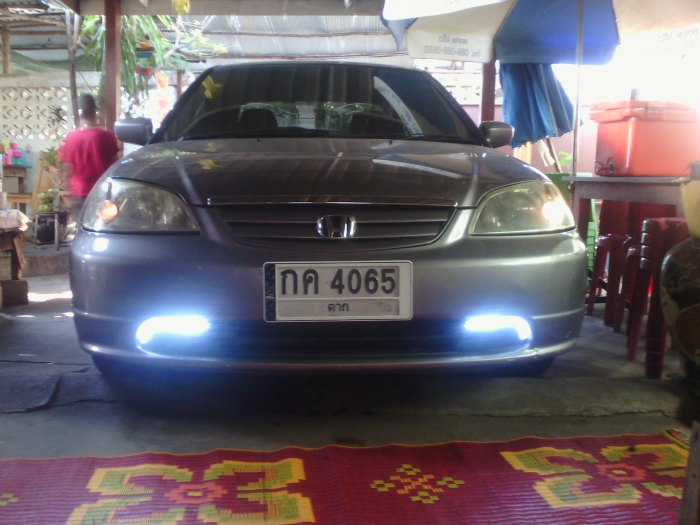 เสร็จแล้วนำมาติดตั้งกับไฟตัดหมอกเดิม