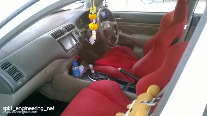 RECARO SR3 แดงเกียร์ AUTO พร้อมริลักคุมะหน้ารถ