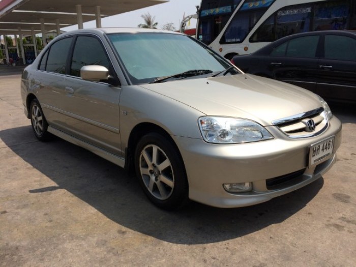 ขายรถบ้าน HONDA CIVIC DIMENTION 1.7 ตัว Top สุด ปี 2003 สีบรอนซ์ทอง ABS/AIRBAG