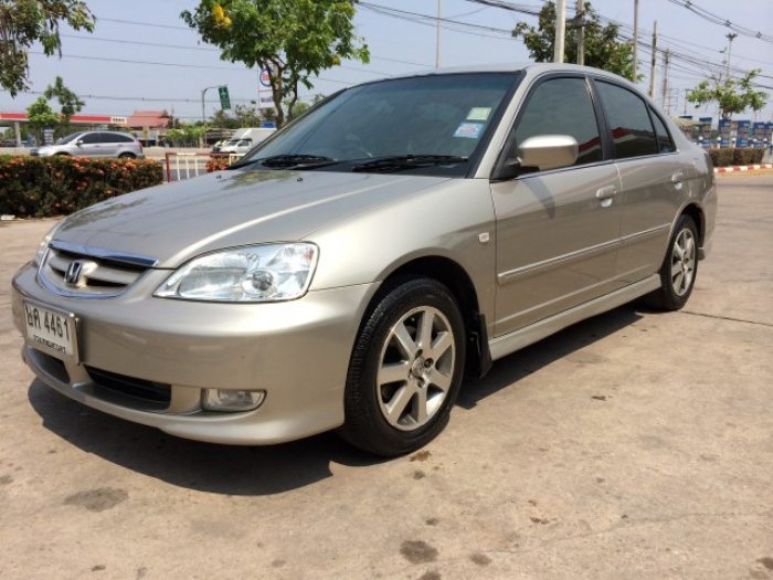ขายรถบ้าน HONDA CIVIC DIMENTION 1.7 ตัว Top สุด ปี 2003 สีบรอนซ์ทอง ABS/AIRBAG
