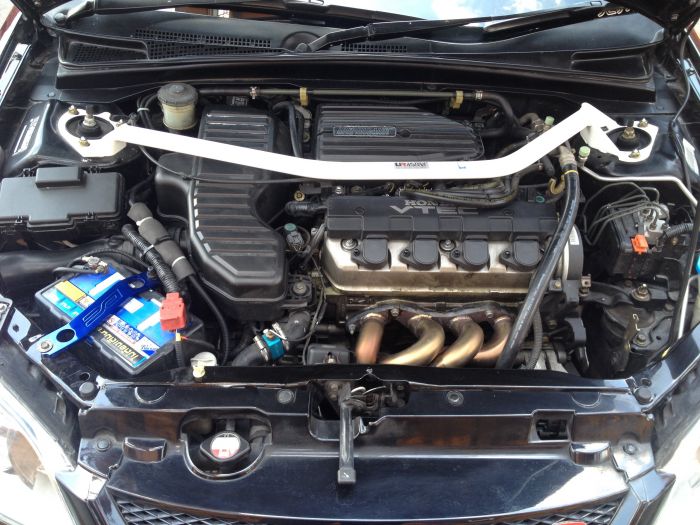 เครื่องเดิมๆ ติดแก๊ส LPG + เฮดเดอร์4-1 + ค้ำหน้า ultraracing