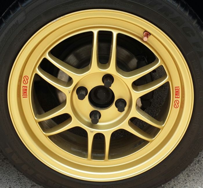 ขายล้อแท้ Enkai Rpf1ขอบ16/7/43 4*100สีทองเดิมๆราคาถูกๆ