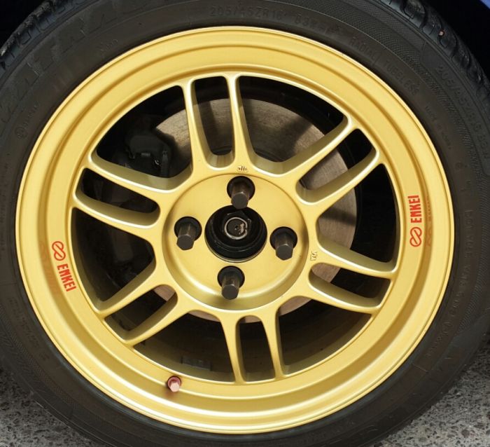ขายล้อแท้ Enkai Rpf1ขอบ16/7/43 4*100สีทองเดิมๆราคาถูกๆ