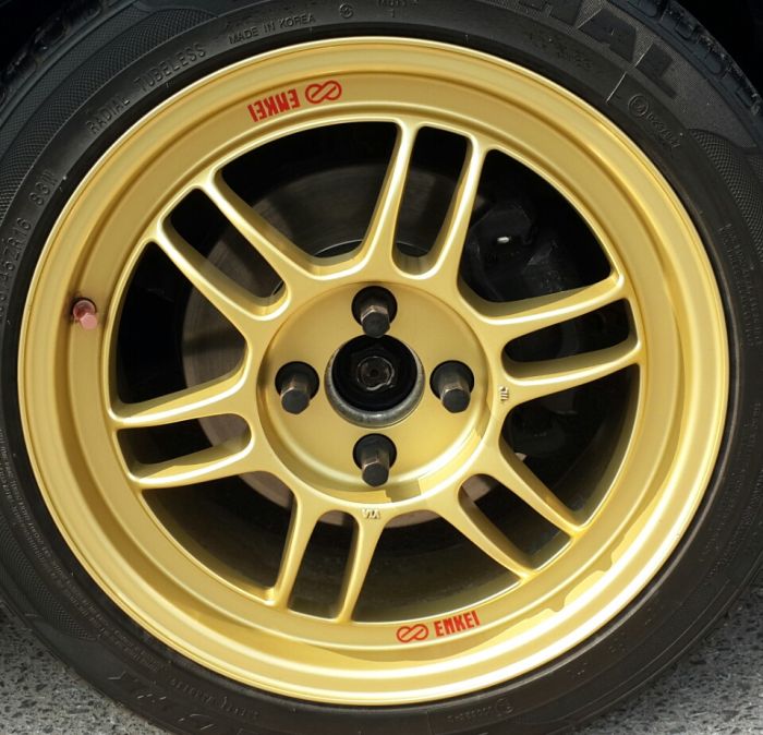 ขายล้อแท้ Enkai Rpf1ขอบ16/7/43 4*100สีทองเดิมๆราคาถูกๆ