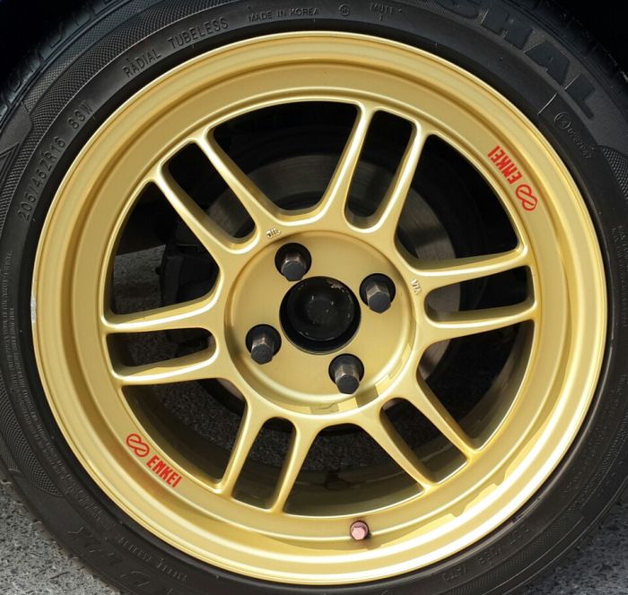 ขายล้อแท้ Enkai Rpf1ขอบ16/7/43 4*100สีทองเดิมๆราคาถูกๆ