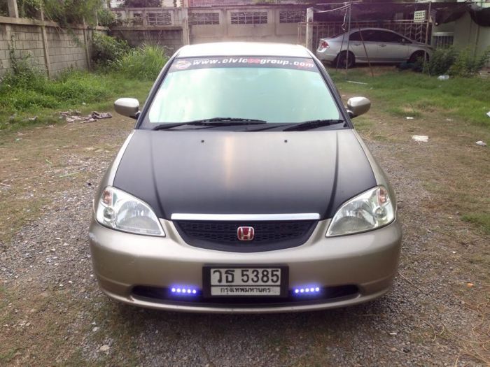 Civic ES ปี2002 A/T ตัว TOP สุดเบาะหนัง เบรคABS Airbagคู่หน้า ติดแก็ส LPG หัวฉีด Energy Re