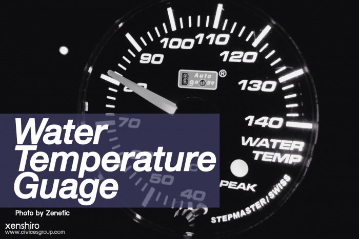 AUTOGAUGE : WATER TEMP.
Gauge วัดนี้เป็นของที่ผมใช้ติดรถของผมเอง ทำงานรายงานผลผ่านตัวเซนเซอร์
และมีฟังชั่นตั้งเตือนค่า Peak ได้