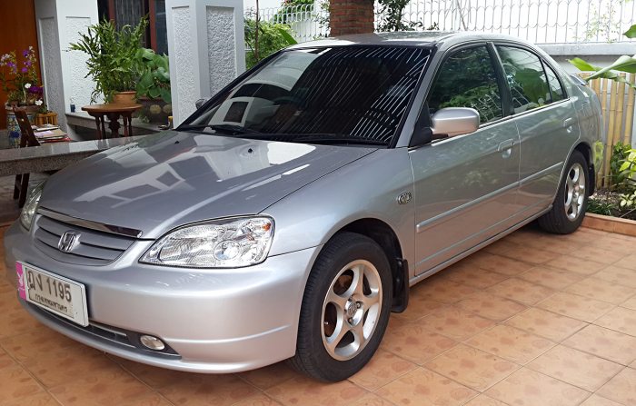ขายรถบ้านมือเดียว ไม่เคยติดแก๊ส civic dimension 1.7 vti ปี02 ตัวท็อป เกียร์ออโต้