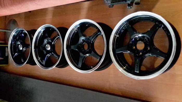 ล้อ 17 5 รู 114.3 volk racing ดำขอบเงา สภาพสวย ปรับราคาครับ