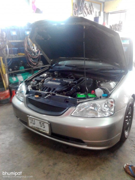 Sunroofใส่Es:Ohlins K-one Dc5:Aragosta Dc5:พักกลางมูเก้น Dc5:โช้คDc5 Type S