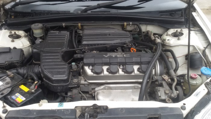 ​ขาย CIVIC รุ่น Dimension ปี 2002 RX สีขาวแท้ ล้อ TE37 ปลายท่อ JS ไบซัน
