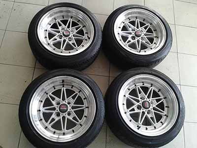 ขายล้อขอบ 15x8  4/100 พร้อมยาง