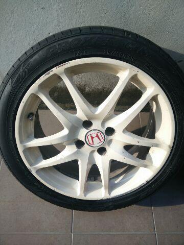 ล้อลาย Honda DC5 สีขาว17 นิัว